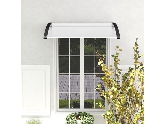 SlickBlue 48 x 40 Inch Outdoor Front Door Window Awning Door Canopy Exterior