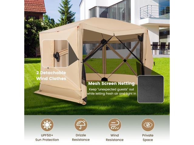 SlickBlue 11.5 X 11.5 FT Pop-up Screen House Tent with Portable Carrying Bag