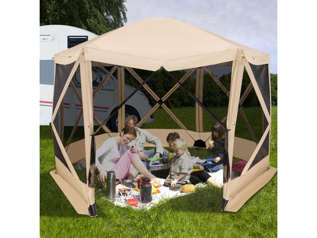 SlickBlue 11.5 X 11.5 FT Pop-up Screen House Tent with Portable Carrying Bag