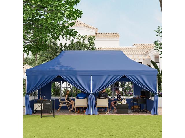 SlickBlue 10 x 20 FT Pop up Canopy with 6 Sidewalls and Windows and Carrying Bag for Party Wedding Picnic