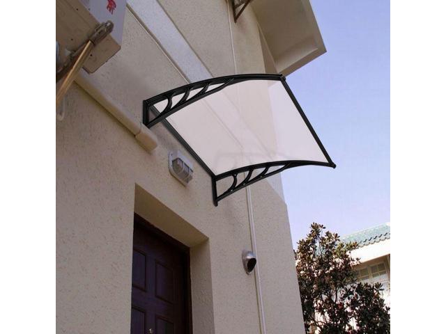 SlickBlue 40 x 40 Inch Outdoor Polycarbonate Front Door Window Awning Canopy