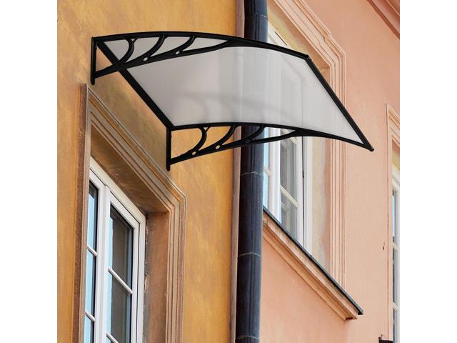 SlickBlue 40 x 40 Inch Outdoor Polycarbonate Front Door Window Awning Canopy