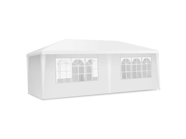 SlickBlue 10 x 20 Feet 6 Sidewalls Canopy Tent with Carry Bag-White