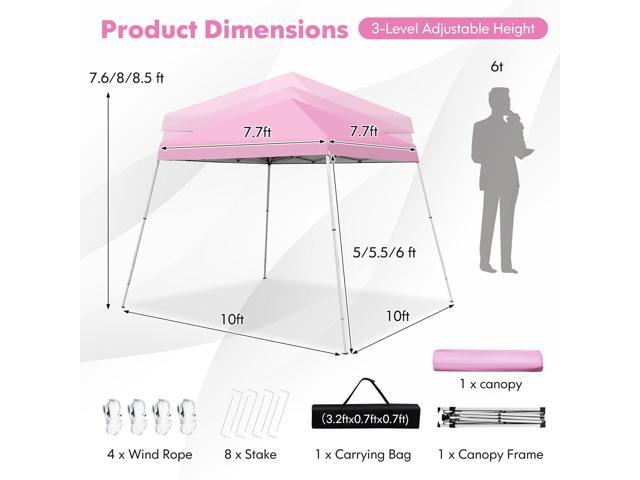 SlickBlue 10 x 10 Feet Outdoor Instant Pop-up Canopy with Carrying Bag
