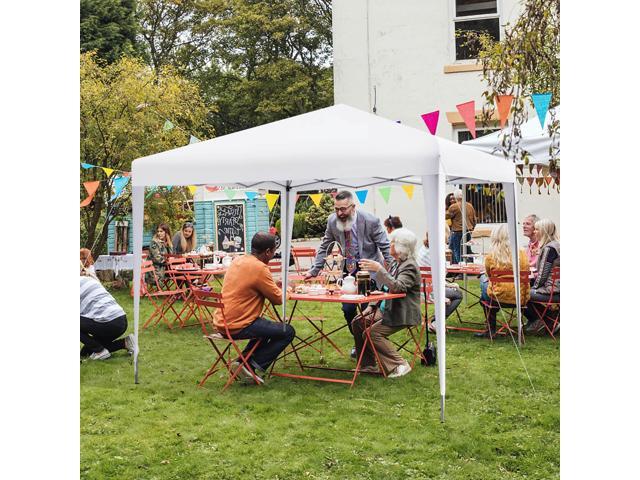 SlickBlue 10 x 10 Feet Outdoor Pop-up Patio Canopy for Beach and Camp