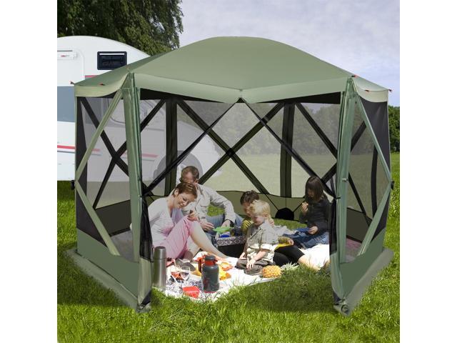 SlickBlue 11.5 X 11.5 FT Pop-up Screen House Tent with Portable Carrying Bag