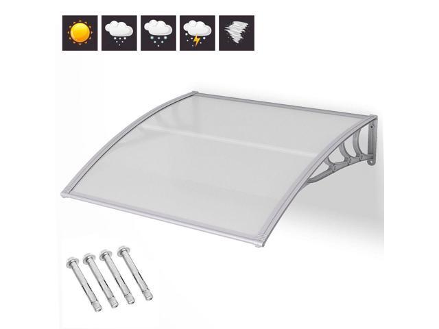SlickBlue 40 x 40 Inch Outdoor Polycarbonate Front Door Window Awning Canopy