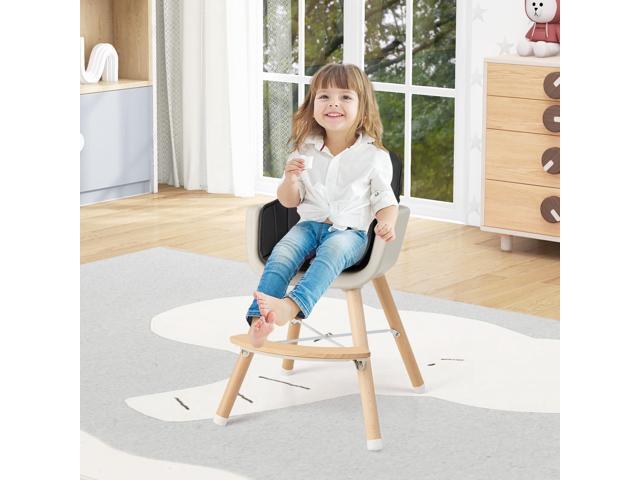 SlickBlue 3-in-1 Convertible Wooden High Chair with Cushion