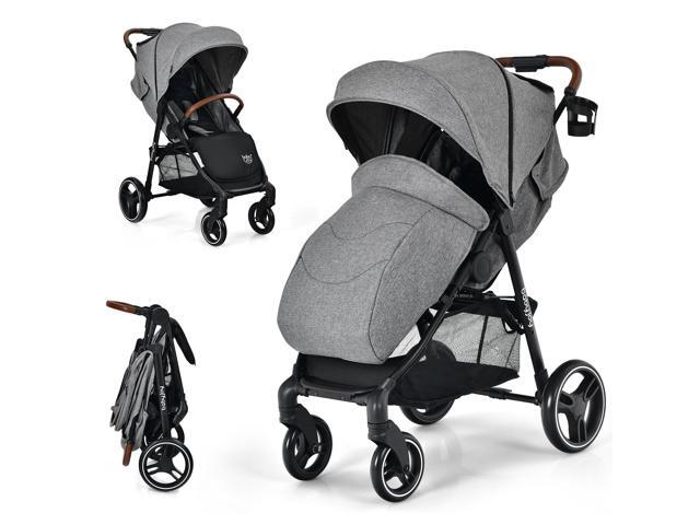 SlickBlue 5-Point Harness Lightweight Infant Stroller with Foot Cover and Adjustable Backrest