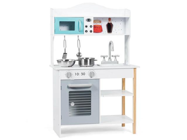 SlickBlue Kids Kitchen Cookware Pretend Cooking Food Play Set