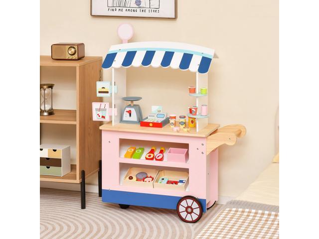 SlickBlue Toy Cart Play Set with POS Machine and Lovely Scale