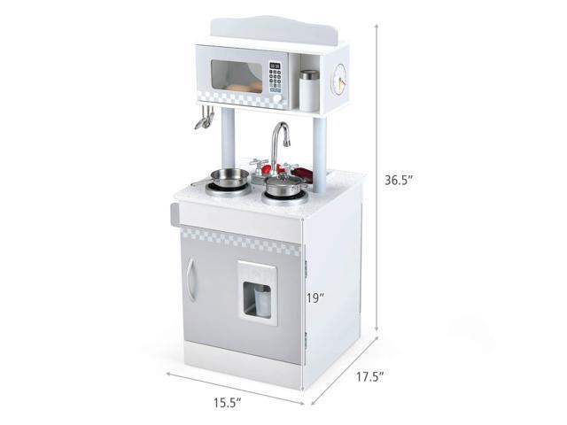 SlickBlue Chef Pretend Kitchen Playset with Cooking Oven and Sink for Toddlers