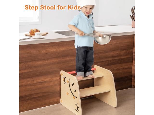SlickBlue Wooden Climbing Toy Triangle Climber Set with Seesaw-Multicolor