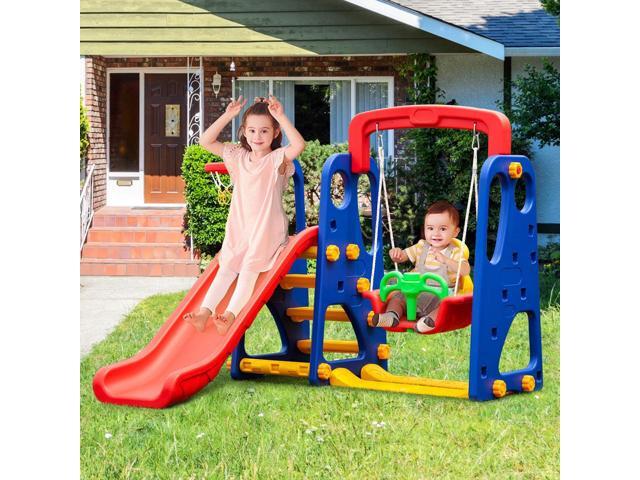 SlickBlue 3-in-1 Junior Children Climber Slide Playset