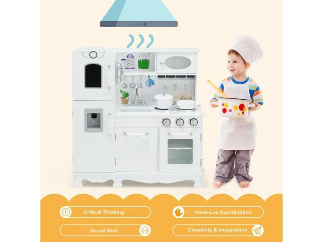 SlickBlue Kitchen Pretend Play Cookware Set Toys for Kids with Water Dispenser