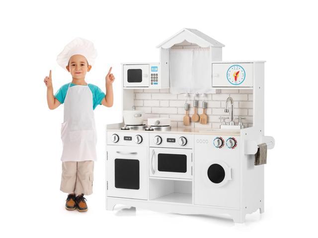 SlickBlue Wooden Kids Kitchen with Washing Machine