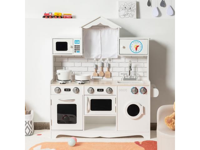 SlickBlue Wooden Kids Kitchen with Washing Machine