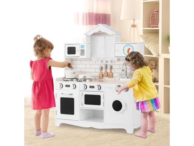 SlickBlue Wooden Kids Kitchen with Washing Machine