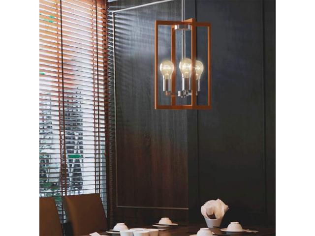 SlickBlue 3-Lights Modern Industrial Hanging Pendant Lamp with Iron Square Lamp Shade