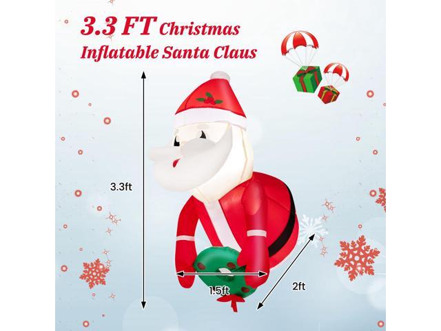 SlickBlue Lighted Inflatable Santa Claus Broke Out from Window