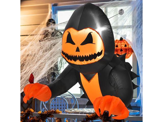 SlickBlue Halloween Inflatable Pumpkin Head Ghost Broke Out from Window
