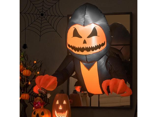 SlickBlue Halloween Inflatable Pumpkin Head Ghost Broke Out from Window