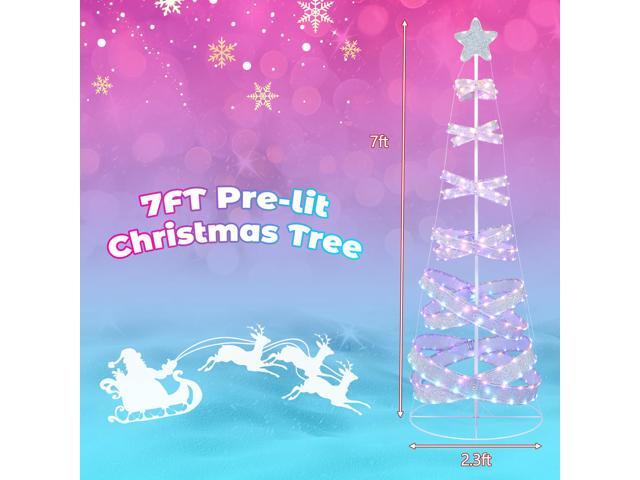 SlickBlue Outdoor Spiral Christmas Tree for Party Xmas New Year Decoration