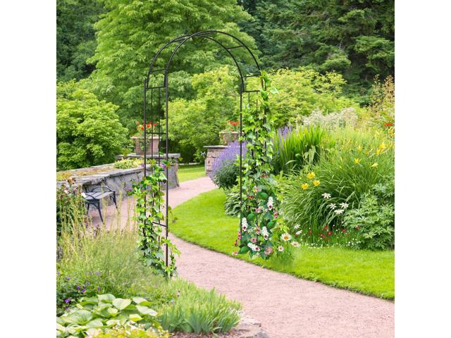 SlickBlue Metal Garden Arch for Climbing Plants and Outdoor Garden Decor