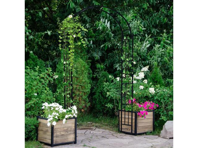 SlickBlue Metal Garden Arch for Climbing Plants and Outdoor Garden Decor