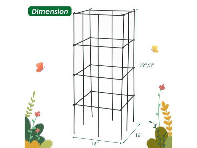 SlickBlue 4 Pack Garden Trellis for Climbing Plants for Flower Vegetable