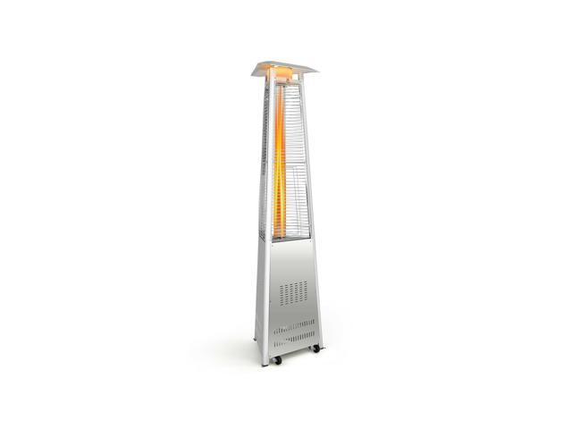 SlickBlue 42 000 BTU Stainless Steel Pyramid Patio Heater With Wheels