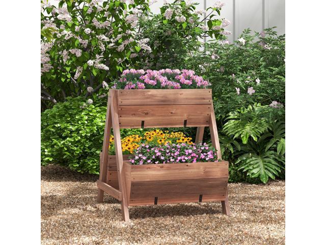 SlickBlue Vertical Raised Garden bed with 3 Wooden Planter Boxes-S