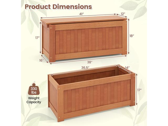 SlickBlue Outdoor Plant Container with Seat for Garden Yard Balcony Deck