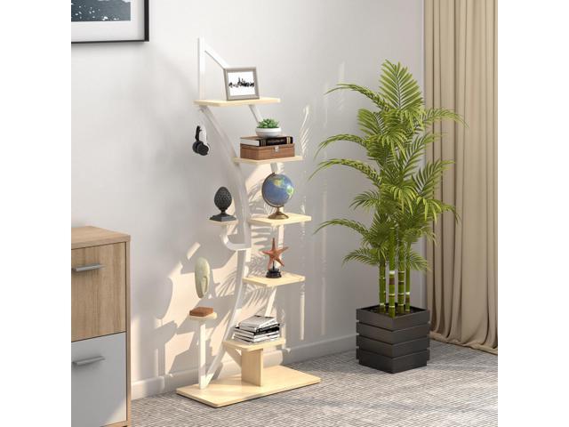 SlickBlue 6-Tier 9 Potted Metal Plant Stand Holder Display Shelf with Hook