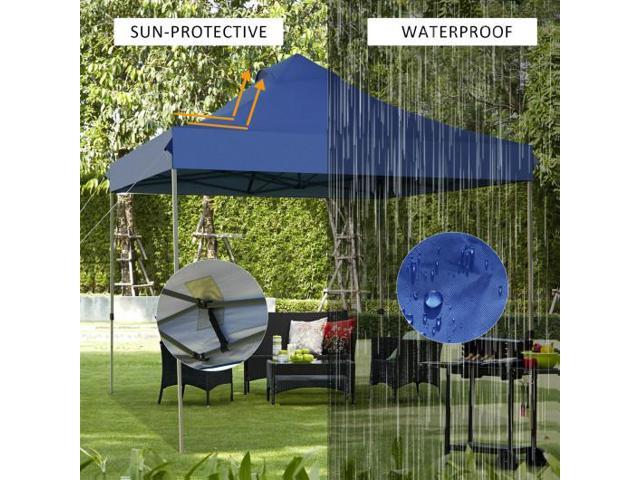 SlickBlue Portable Pop Up Canopy Event Party Tent Adjustable with Roller Bag