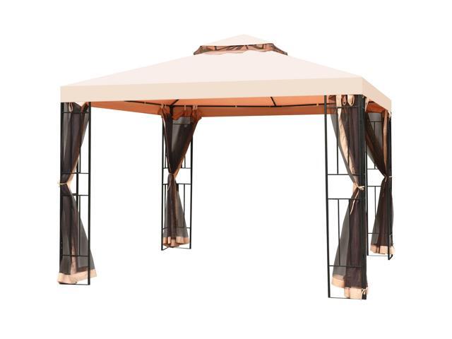 SlickBlue 2-Tier Vented Metal Canopy with Mosquito Netting