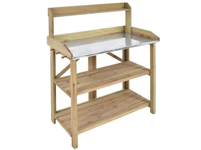 SlickBlue Garden Wooden Plant Bench Work Station