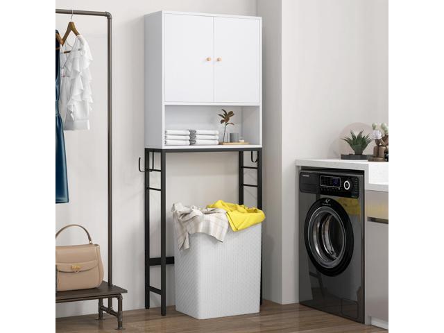 SlickBlue Over The Toilet Storage Cabinet with 2 Doors and Adjustable Shelf