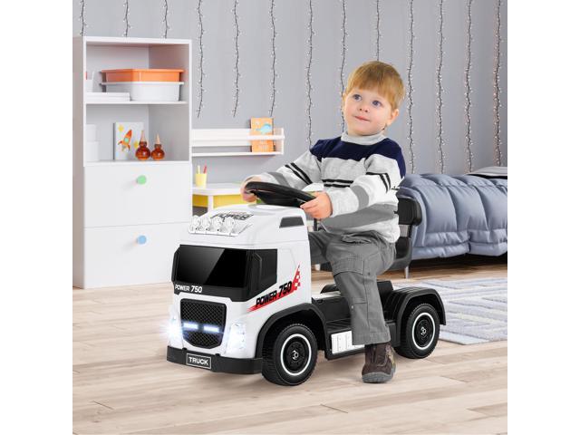 SlickBlue 6V Kids Electric Ride-on Truck with Height Adjustable Seat
