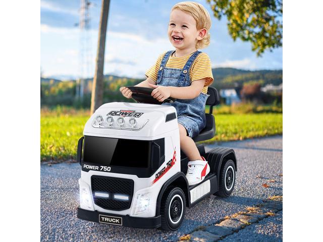 SlickBlue 6V Kids Electric Ride-on Truck with Height Adjustable Seat