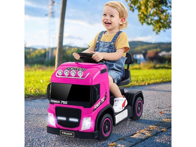 SlickBlue 6V Kids Electric Ride-on Truck with Height Adjustable Seat