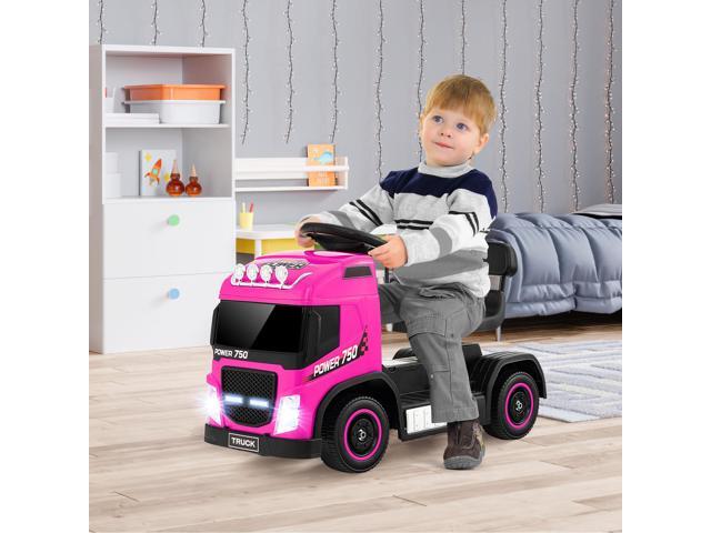 SlickBlue 6V Kids Electric Ride-on Truck with Height Adjustable Seat