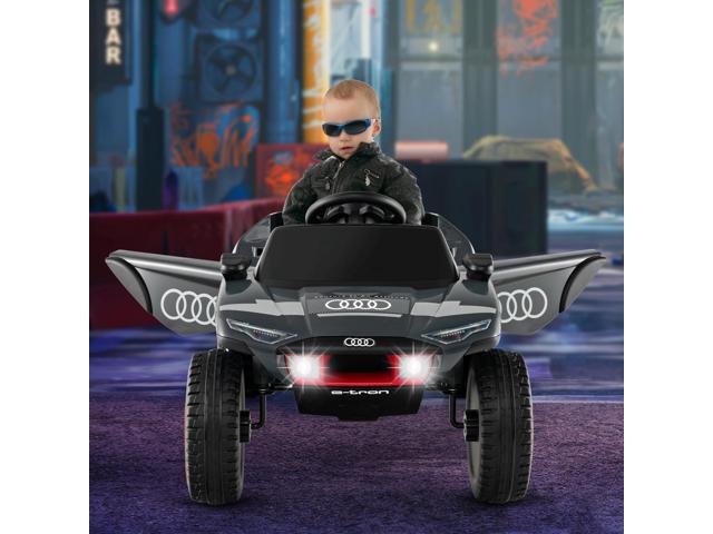 SlickBlue Licensed Audi Kids Ride On E-tron Racing Car-Gray