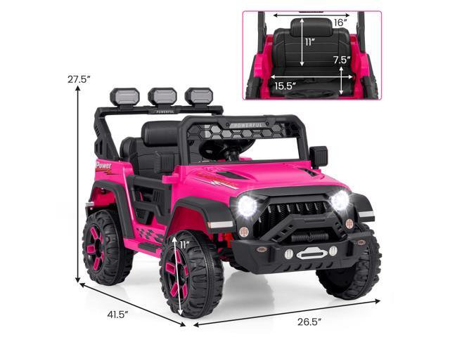 SlickBlue 12V Electric Kids Ride on Truck with Remote Control and Music