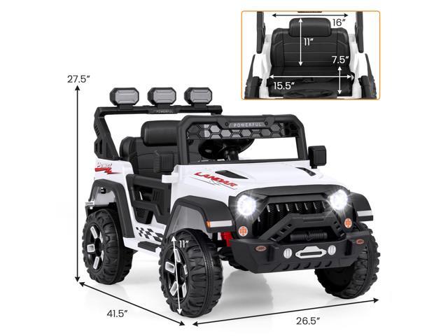 SlickBlue 12V Electric Kids Ride on Truck with Remote Control and Music