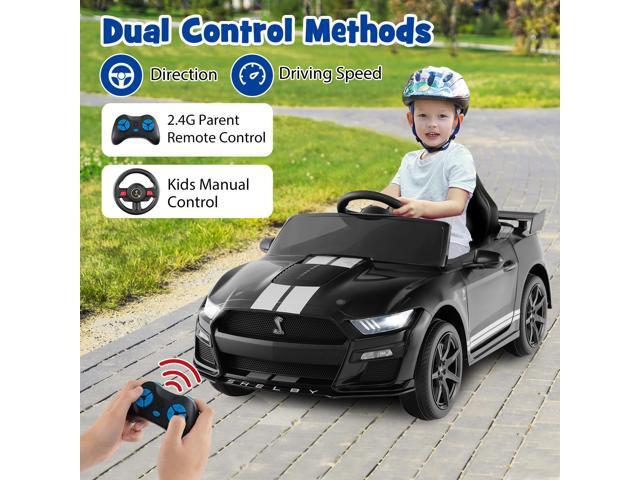 SlickBlue 12V Licensed Ford Mustang Shelby GT500 Kids Ride on Car with Remote Control for Kids Aged 3-8