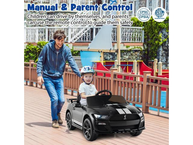 SlickBlue 12V Licensed Ford Mustang Shelby GT500 Kids Ride on Car with Remote Control for Kids Aged 3-8