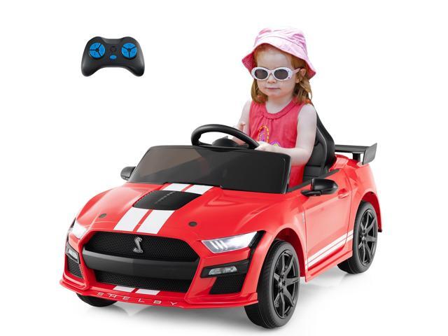 SlickBlue 12V Licensed Ford Mustang Shelby GT500 Kids Ride on Car with Remote Control for Kids Aged 3-8