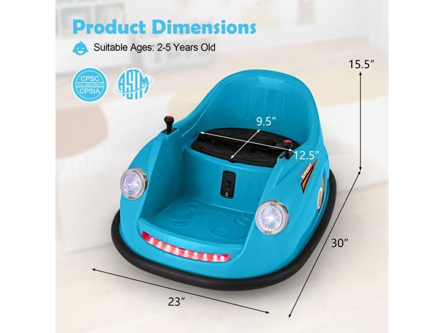 SlickBlue 12V Electric Kids Ride on Bumper Car Battery Powered Bumping Car with Remote Control