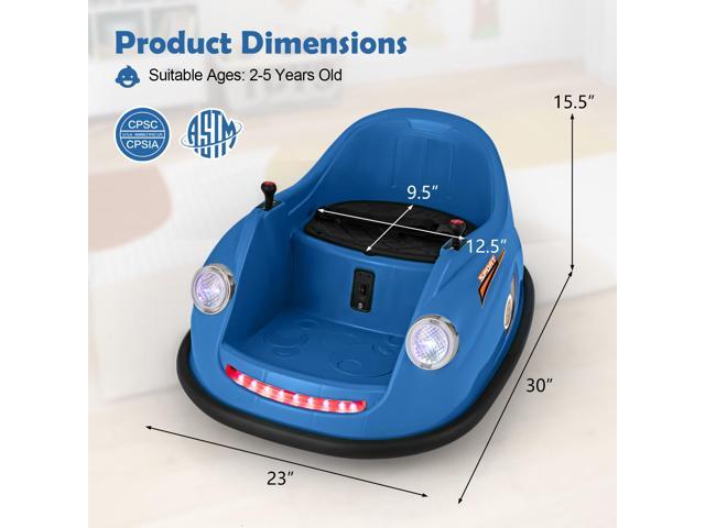 SlickBlue 12V Electric Kids Ride on Bumper Car Battery Powered Bumping Car with Remote Control
